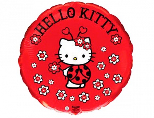 FM с рисунком 18" Круг 401568 Hello Kitty красный