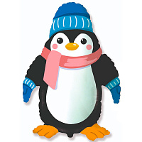 FM фигура большая 901845 Пингвин в шарфе Фольга